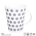 12oz New Bone China Mug com design de DOT e Strip